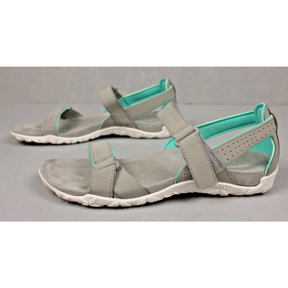 MERRELL TERRAN ARI BACKSTRAP STRAPPY SANDALS WOMENS 8 J94028 Teal/Gray Summer - Picture 3 of 10
